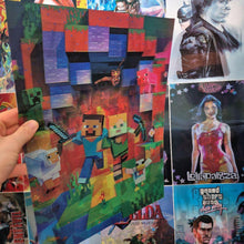 Minecraft Affiche Holographique 3D