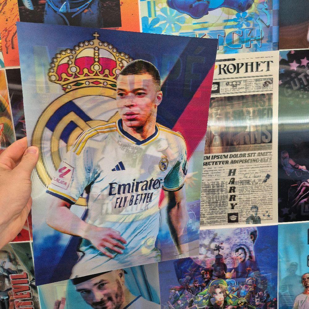 Kylian Mbappe - Affiche Holographique 3D