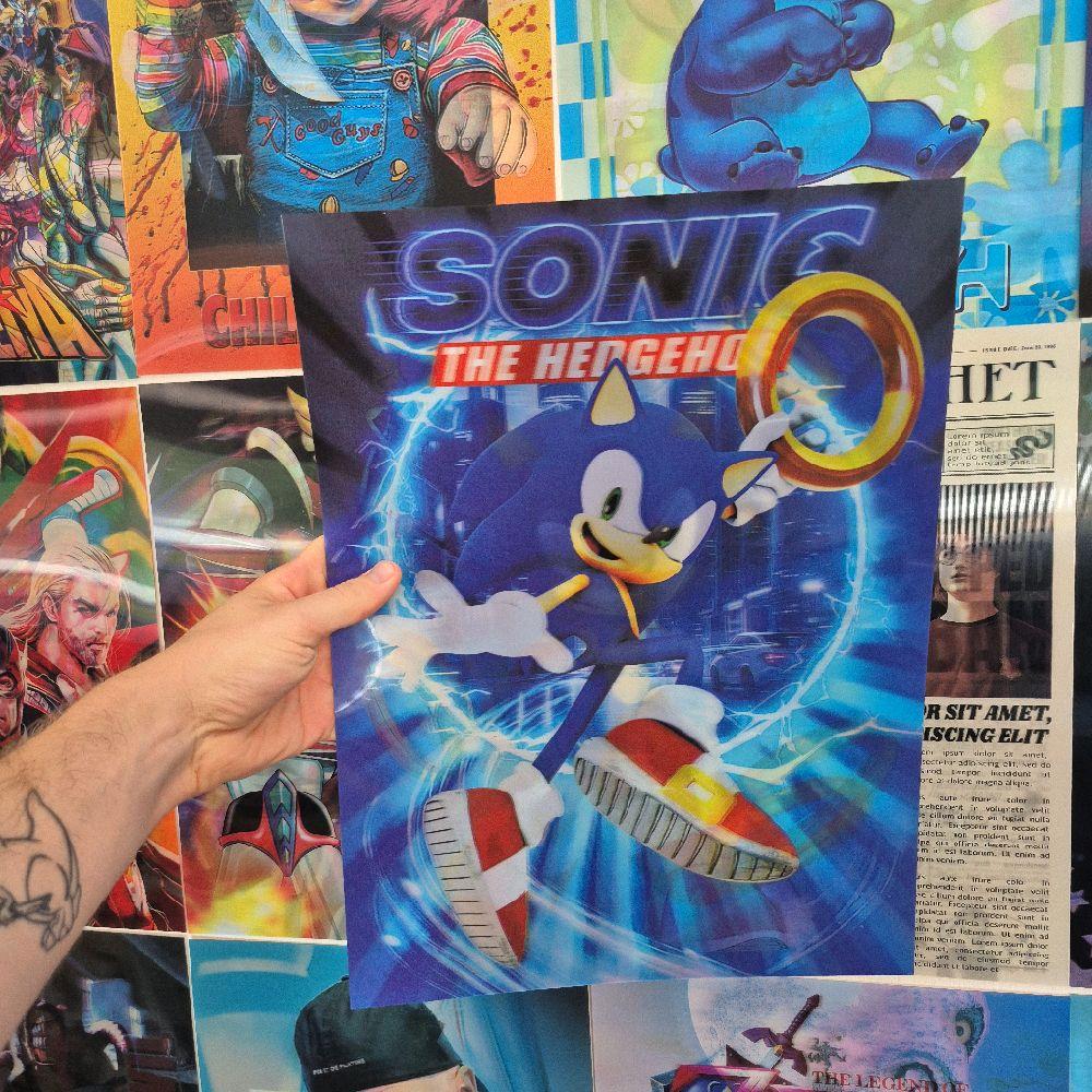 Sonic - Affiche Holographique 3D