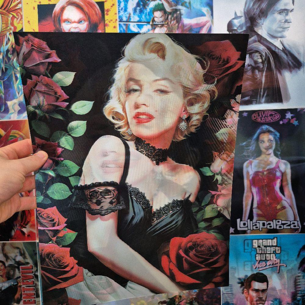 Marylin Monroe Affiche Holographique 3D