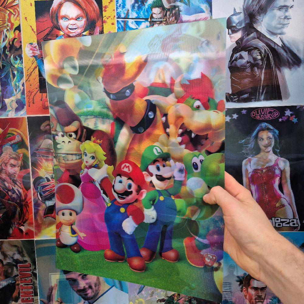 Mario Affiche Holographique 3D