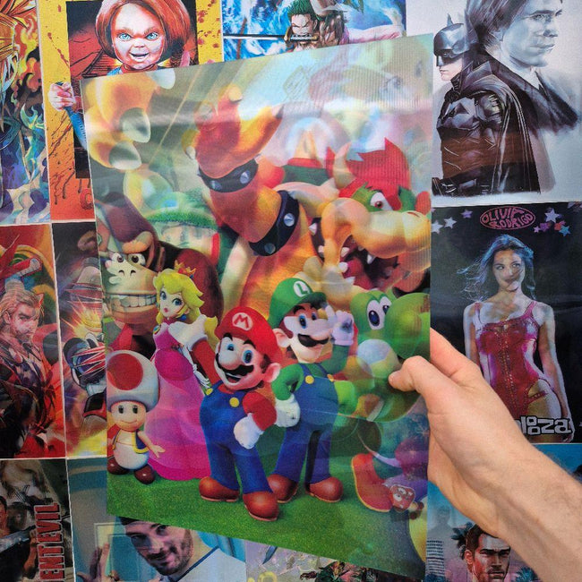 Mario Affiche Holographique 3D