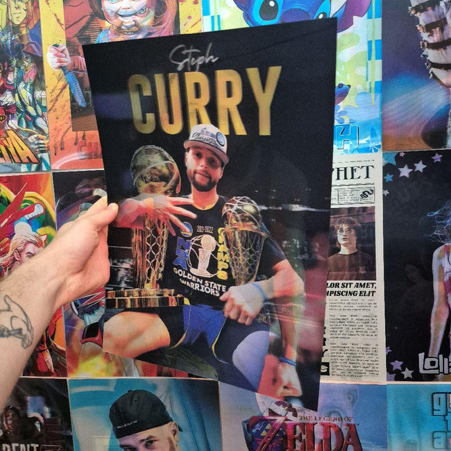 Stephen Curry Affiche Holographique 3D