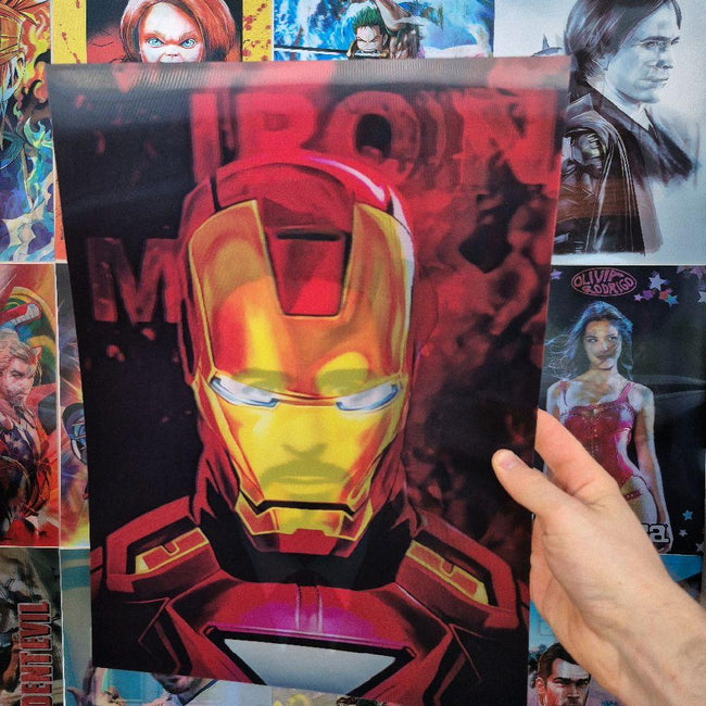 Iron Man Affiche 3D Holographique