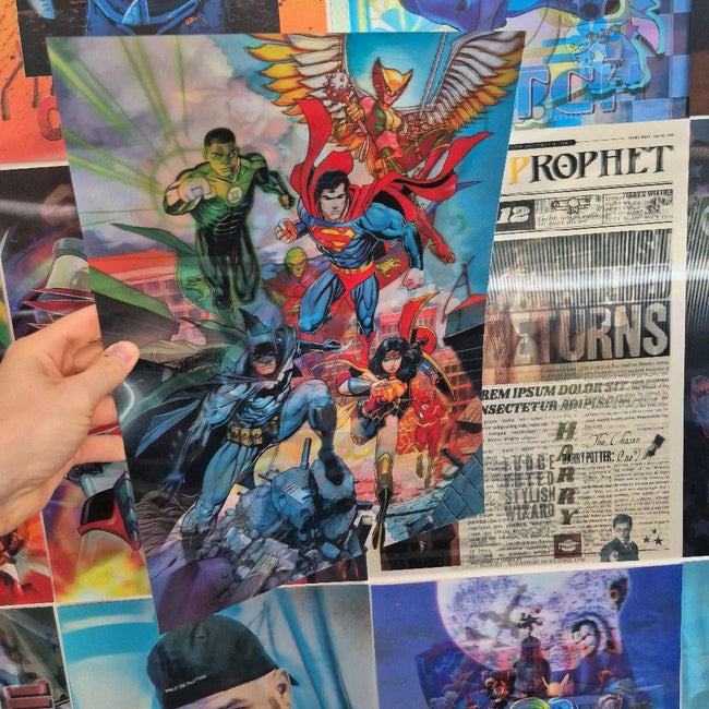 La Justice League- Affiche Holographique 3D