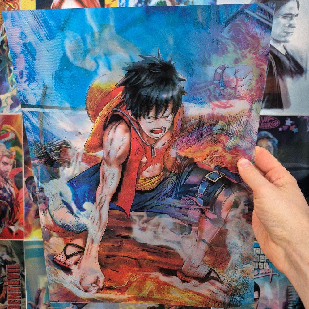 One Piece Affiche Holographique 3D