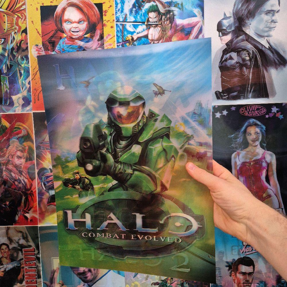 Halo Affiche Holographique 3D
