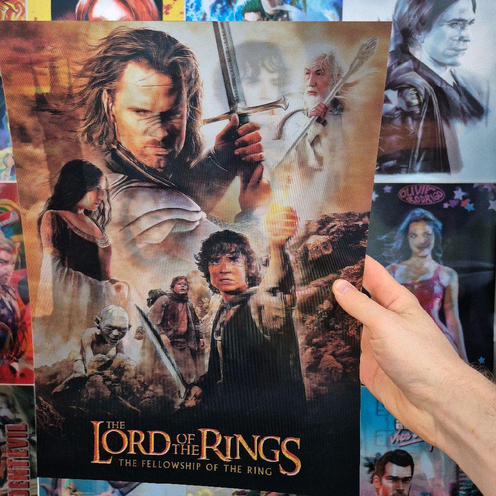 Seigneur des Anneaux Affiche Holographique 3D